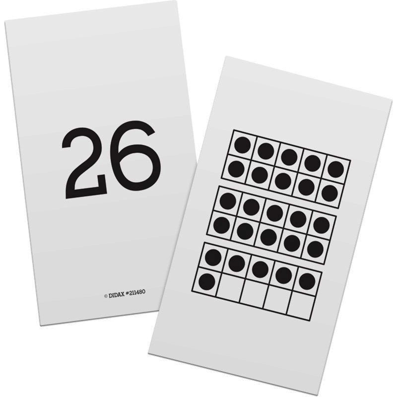 Didax Educational Resources 1-50 Ten-Frame 1â€“50 Cards, White, Black, 0.81 H x 6.0 L x 4.5 W, (211480) - Image 2